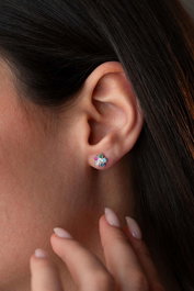 Heliophilia Silver Pendientes de Plata de Ley con Recubrimiento de Rodio NRZ1000271
